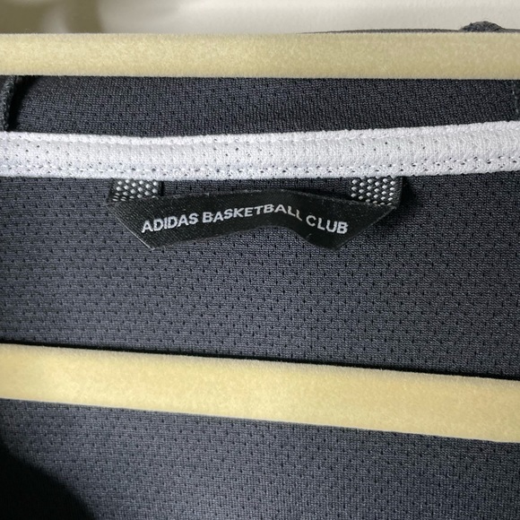 Adidas Basketball Club Black Full Zip Jacket Medium - Picture 2 of 6